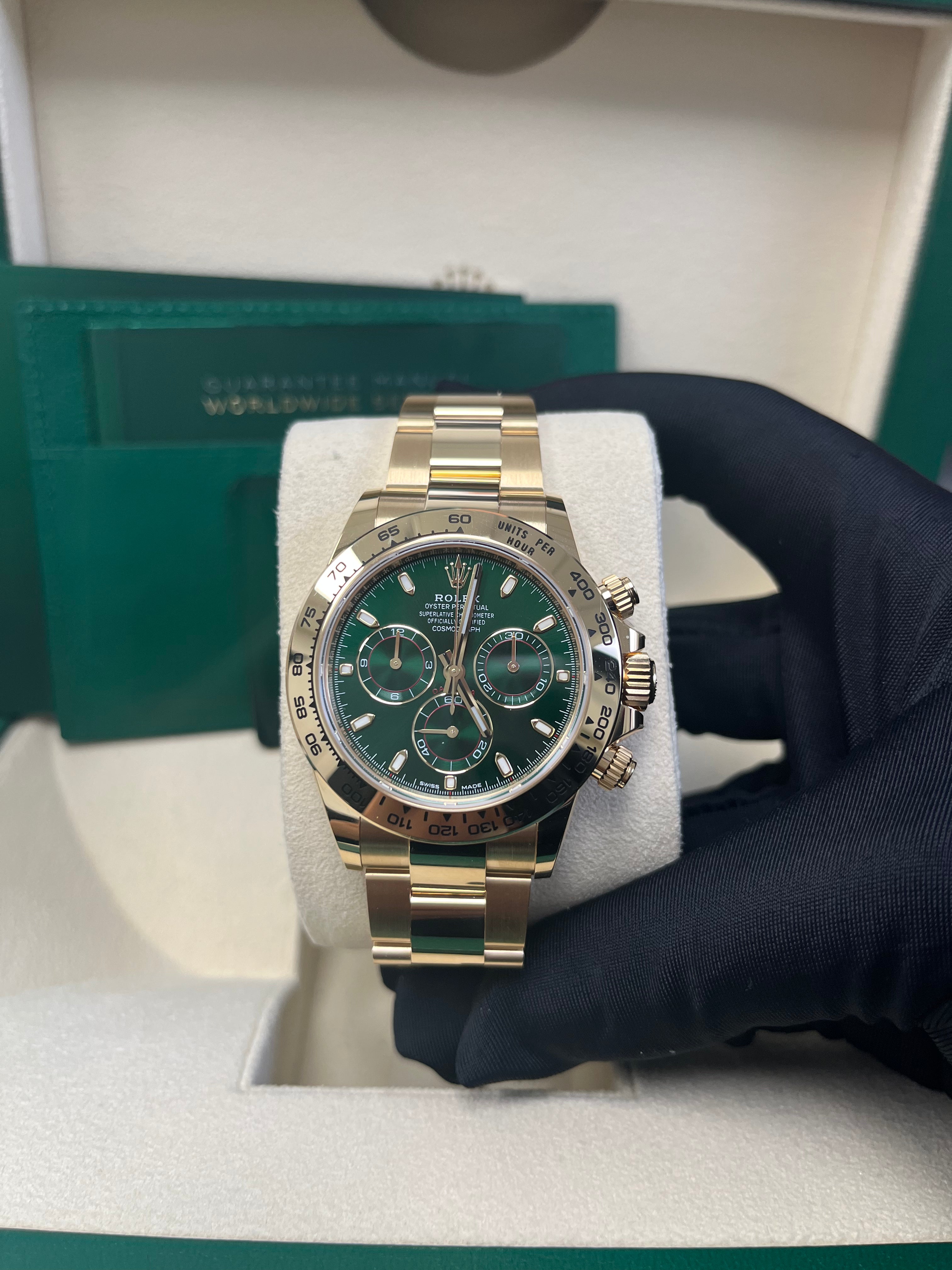 Rolex 'John Mayer' Daytona Cosmograph 116508 - Luxury Yellow Gold Watch with Green Dial | Perfect for Collectors, Special Occasions & High-End Fashion