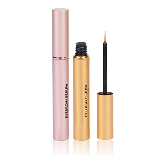 2pcs 5ml Eyelash Growth Serum & Eyebrow Enhancer - Natural Lash Boost Serum for Longer, Fuller, Thicker Lashes & Brows - Nourishing Formula with Biotin & Keratin - Perfect for Daily Use, Special Occasions & Sensitive Eyes