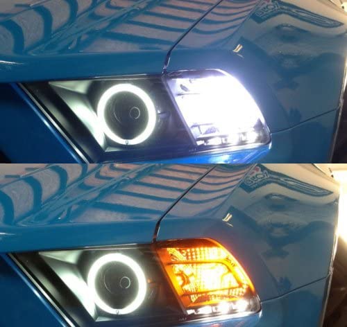 1157 Dual Color Switchback LED Bulbs - Front Turn Signal Lights (60 White/60 Amber) - Perfect for Car, Truck, Motorcycle & RV Lighting Upgrades