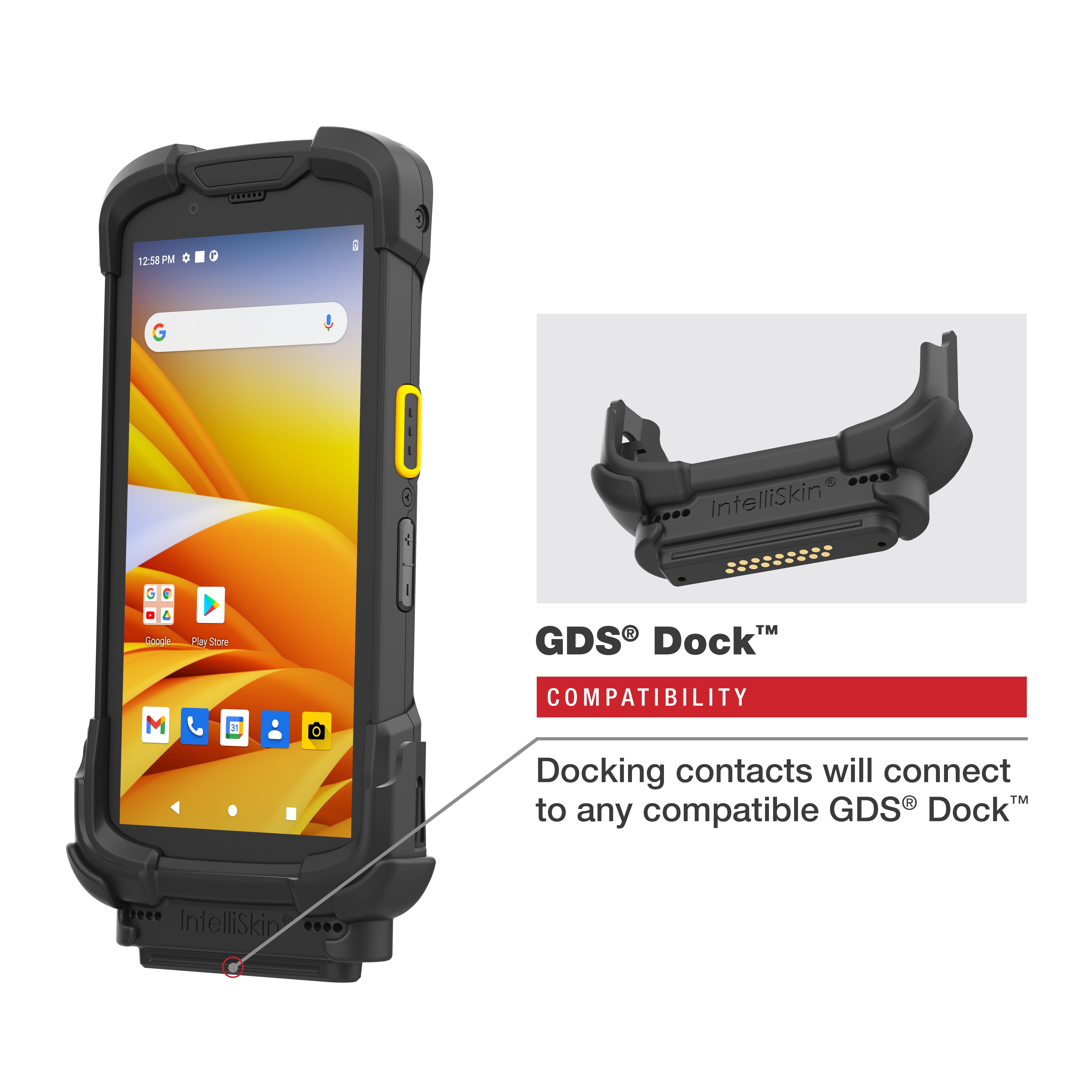 IntelliSkin® Next Gen Protective Case for Zebra TC73/78 - Durable RAM GDS SKIN ZE35 NG - Perfect for Warehouse, Logistics & Retail Scanning