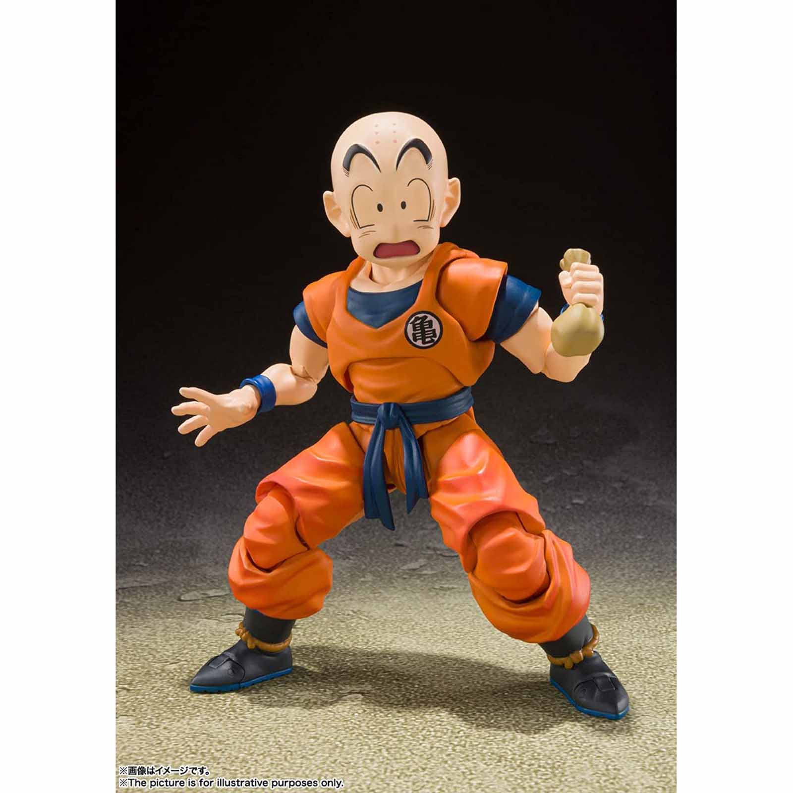 Bandai Dragon Ball Z Krillin Earth's Strongest Man SHFiguarts Action Figure - Anime Collectible for Display & Play | Perfect for Fans & Decor