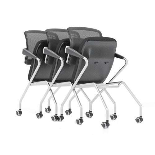 Safco Valoré Mesh Mid Back Office Chair - Ergonomic Support for Home & Work (Set of 2) - Perfect for Conference Rooms, Home Offices, and Workstations