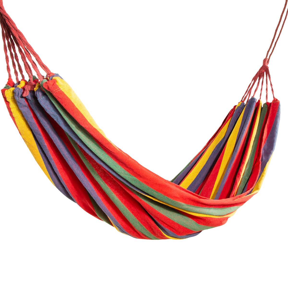 SOONHUA Portable Camping Hammock - Lightweight Folding Hanging Chair with Striped Design for 1-2 Persons, Perfect for Hiking, Backpacking, Beach & Outdoor Relaxation