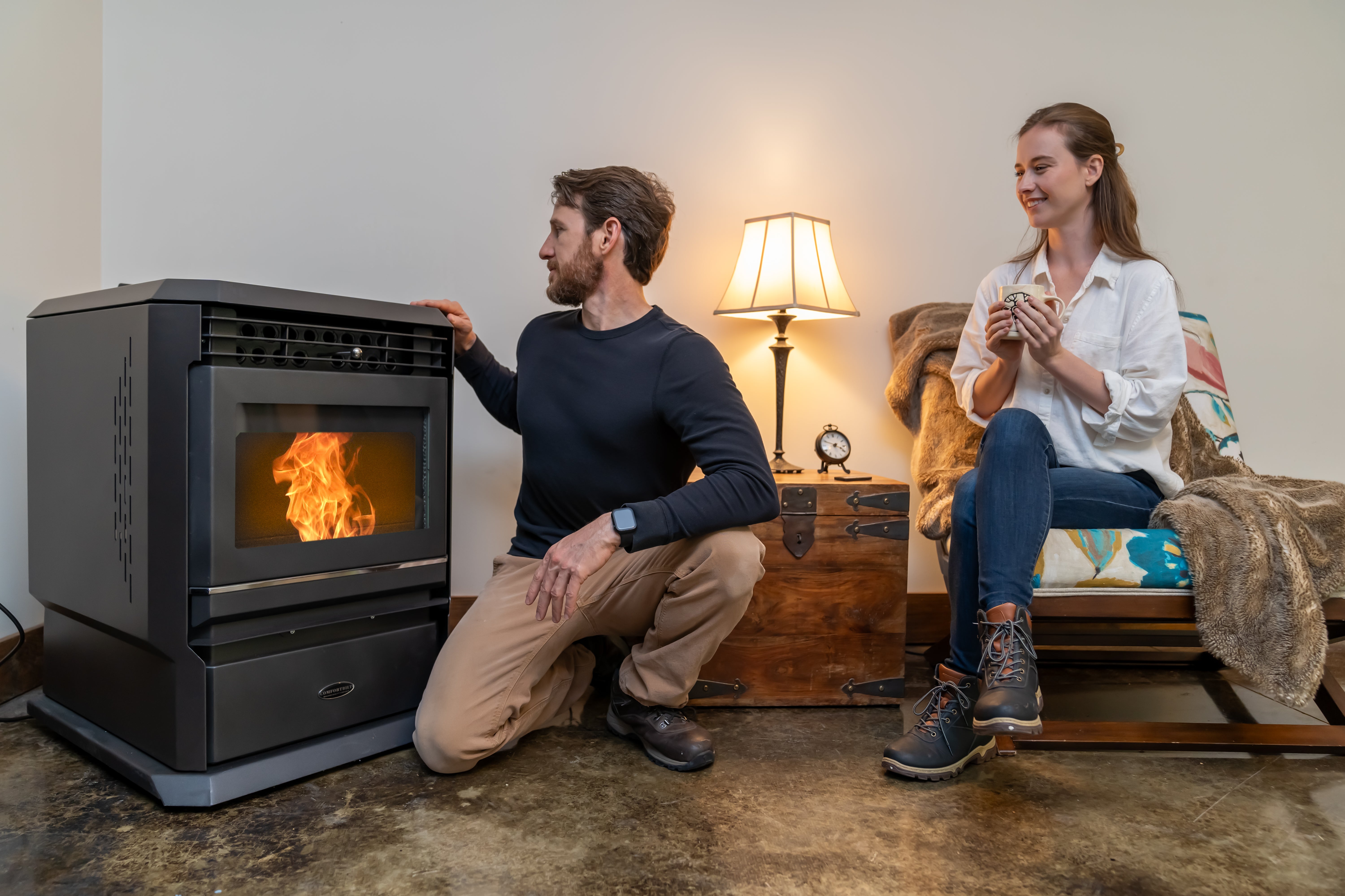 ComfortBilt HP61 Pellet Stove - Efficient Heating with Charcoal Finish | Perfect for Home, Cabin & Outdoor Heating