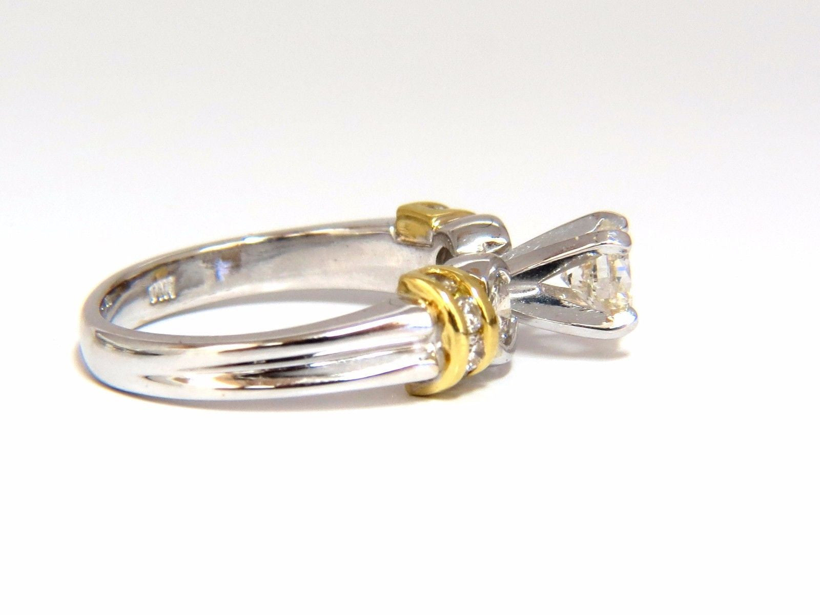 0.75CT Classic Traditional Diamond Ring in 14K Gold with Golden Shoulders - Perfect for Engagement, Wedding & Anniversary Gifts
