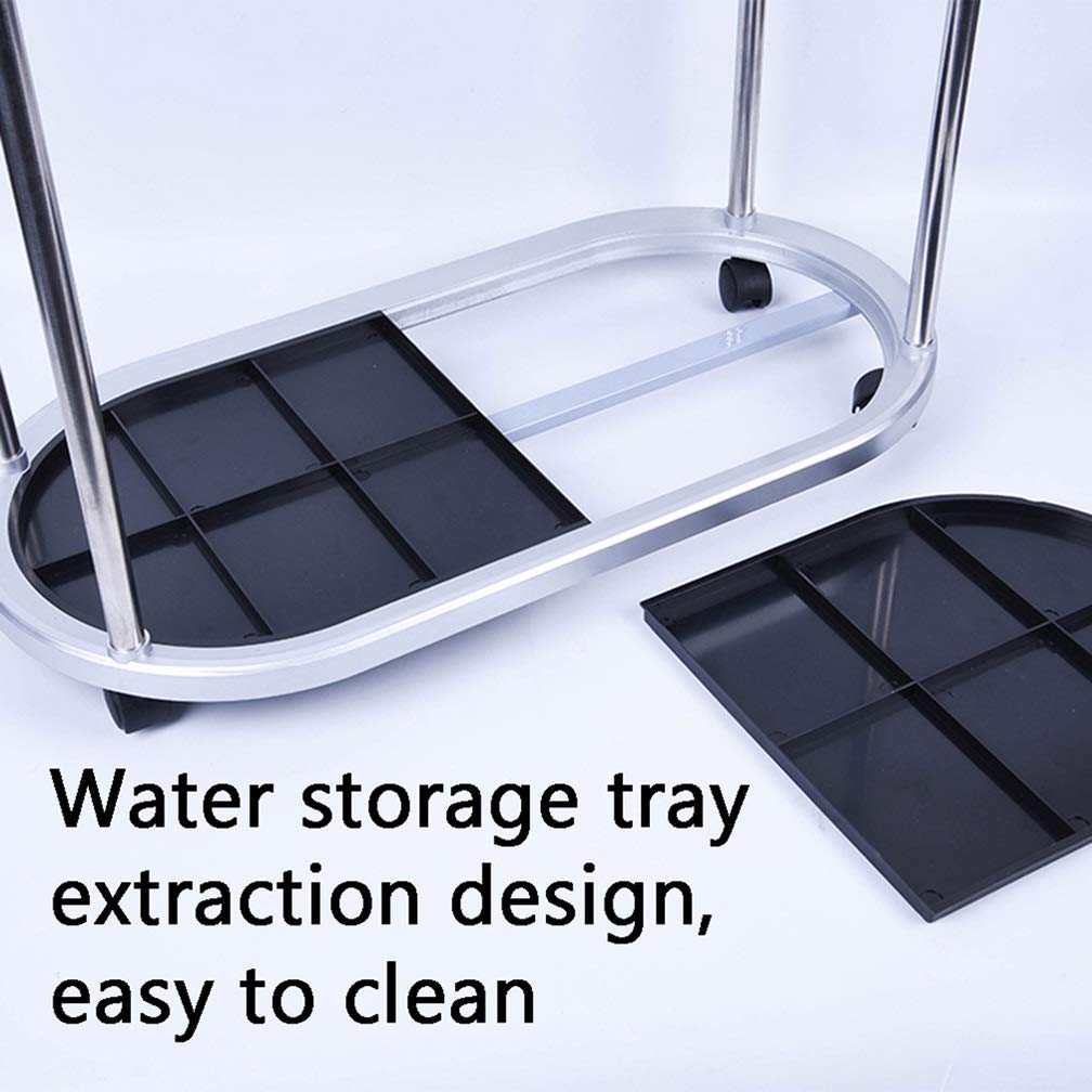 Premium Hotel Business Umbrella Stand - Heavy Duty 12/21 Hole Umbrella Holder with 10/12 Hooks & Smooth Pulley System - Durable Commercial Umbrella Storage Rack for Lobby, Office & Restaurant Entrance