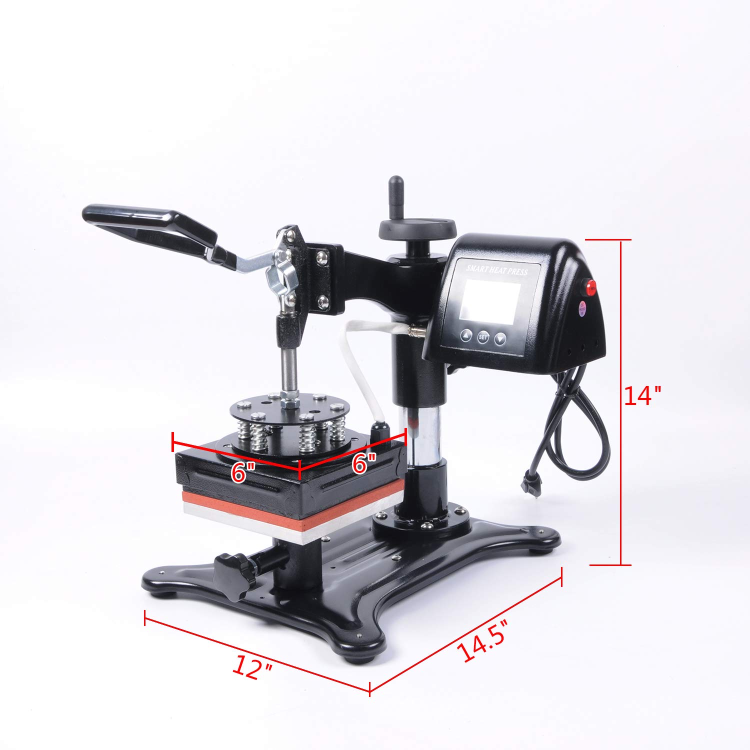 Rhegeneshop 6x6 Inch Manual Label Printer Heat Press Machine for Sublimation Transfer - Perfect for DIY T-Shirt Printing, Custom Apparel, and Small Business Garment Production