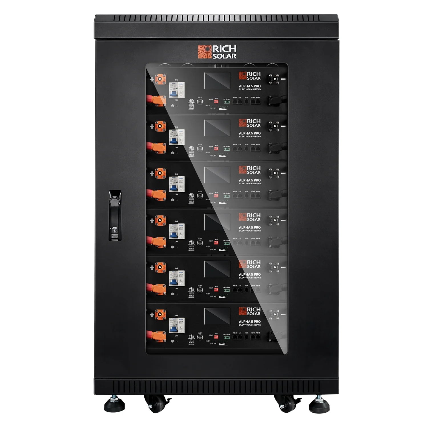 Rich Solar ALPHA 5 PRO Solar Battery Rack - Heavy Duty Mounting System for 12V/24V Batteries - Perfect for Off-Grid Solar Power, RV, Marine & Home Energy Storage