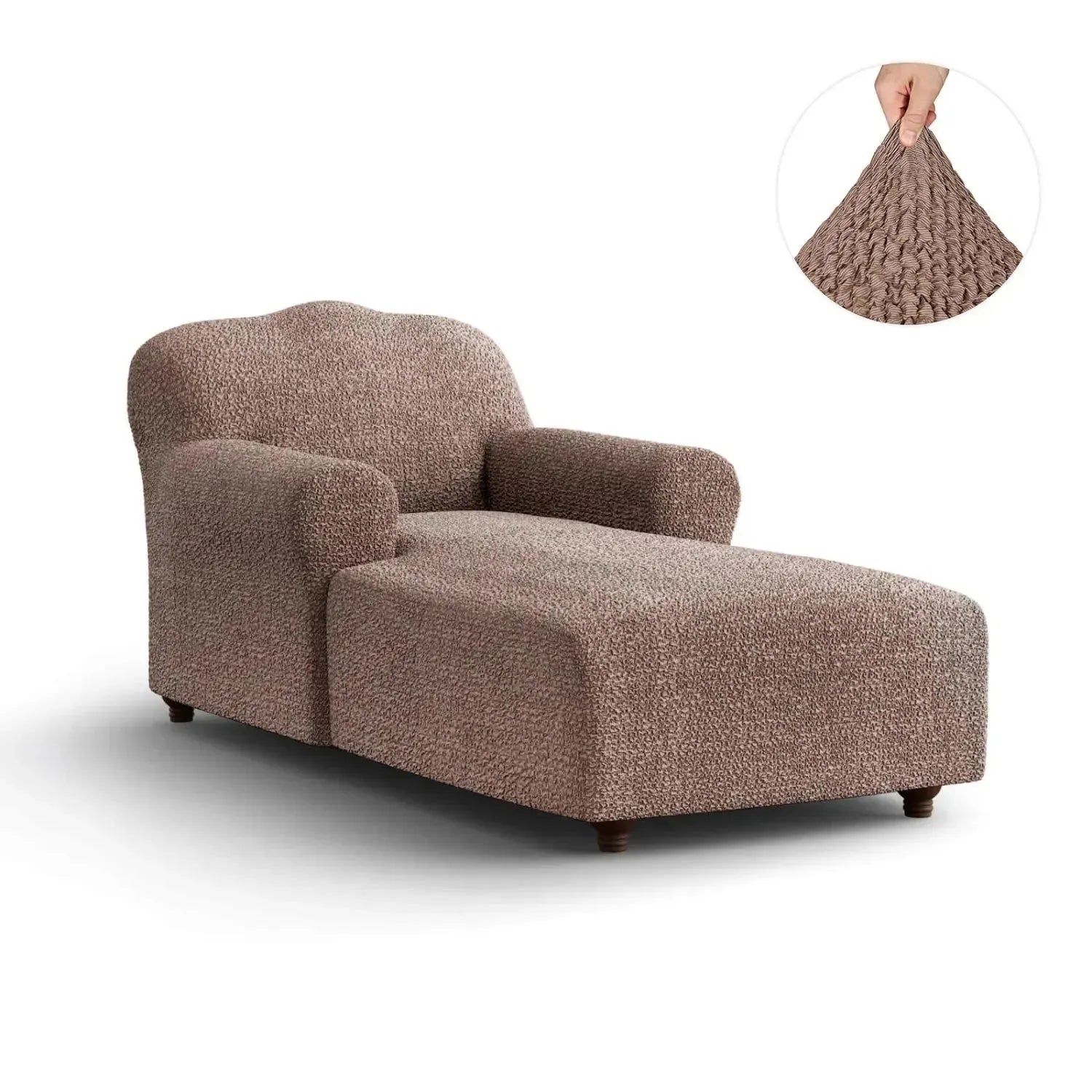 Chaise Lounge Slipcover - Mille Righe Collection | Premium Stretch Sofa Cover | Perfect for Living Room, Bedroom & Home Decor