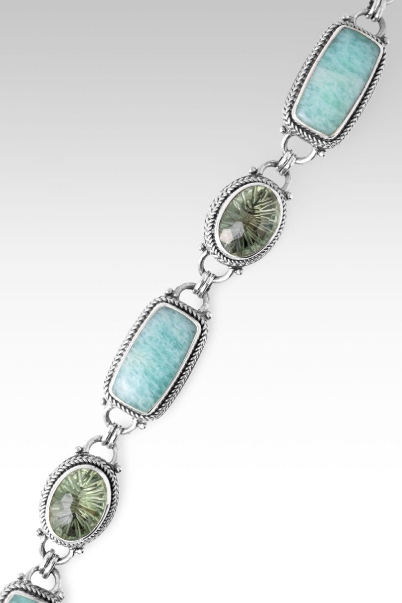 Persist and Prevail Bracelet II™ - Mint Amazonite & Prasiolite Gemstone Bracelet for Women, Motivational Jewelry Gift for Strength & Success - Perfect for Daily Wear, Meditation & Yoga