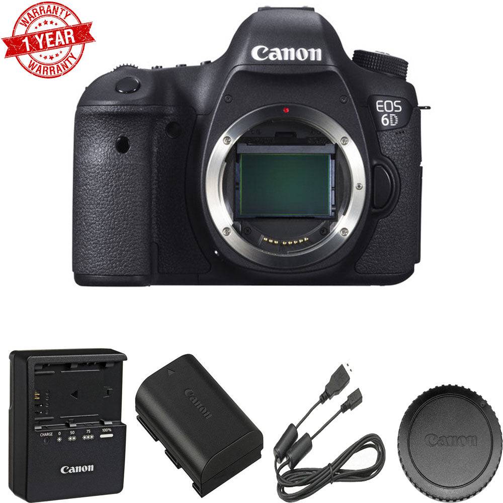 Canon EOS 6D Full Frame DSLR Camera Body Only - 20.2MP, WiFi & GPS, Low Light Performance - Perfect for Portrait, Landscape & Travel Photography