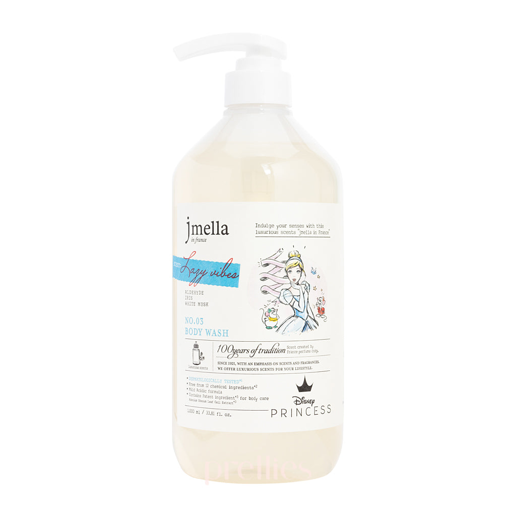 JMella Disney Body Wash - 03 Lazy Vibes 1000ml | Gentle Moisturizing Shower Gel for Kids & Adults | Perfect for Relaxing Bath Time & Family Use