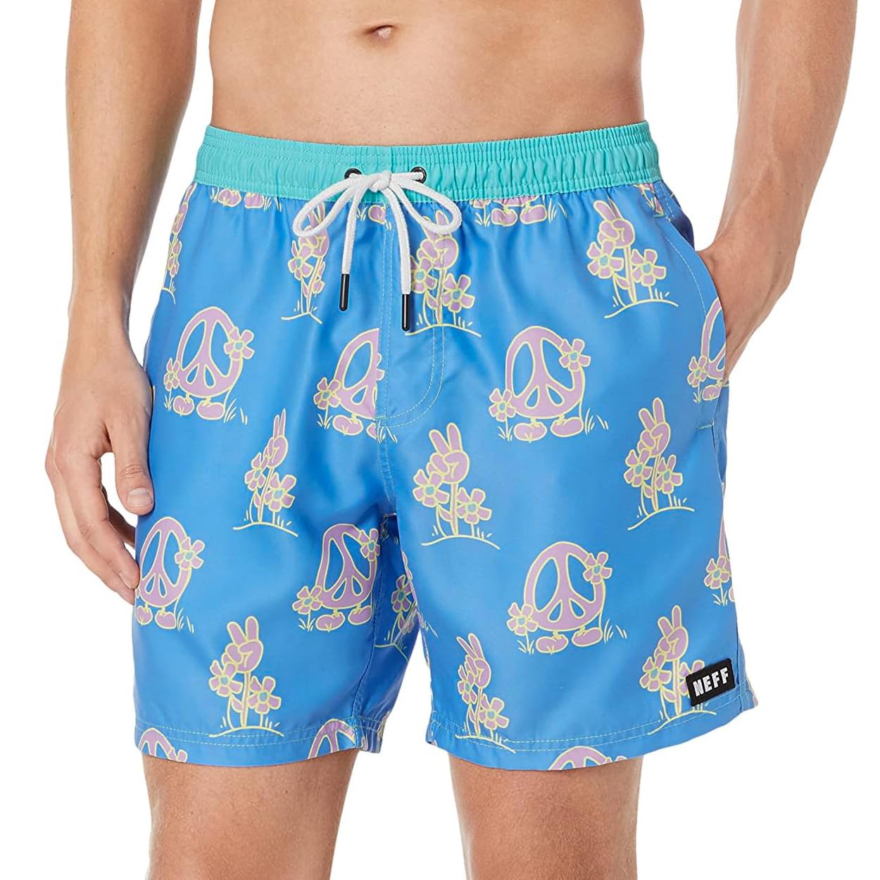 NEFF Men's Quick-Dry Swim Trunks - Comfortable Board Shorts for Swimming, Beach, Surfing & Hot Tub Use