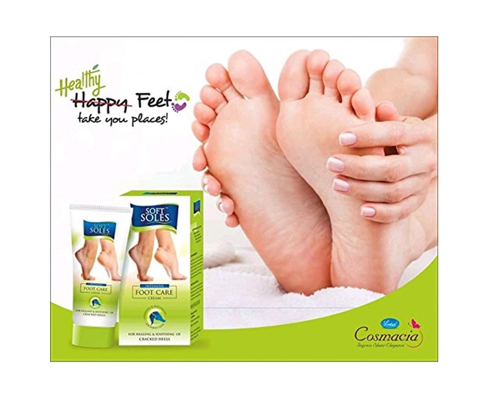 Leeford Intensive Foot Care Cream for Dry Cracked Heels - 30G Soft Soles Moisturizer - Best for Pedicure, Callus Removal & Overnight Foot Treatment