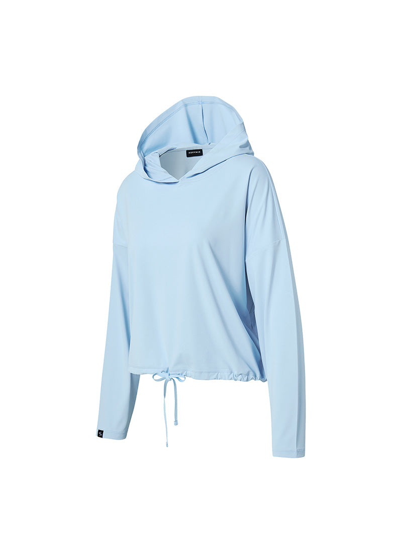 Feather String Crop Hoodie - Women's Fashion Casual Pullover Sweatshirt for Daily Wear, Gym, and Street Style Outfits