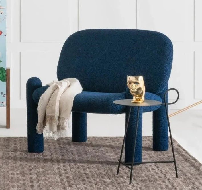 Driade Tottori Armchair - Modern Lounge Chair for Living Room, Bedroom & Office - Comfortable Upholstered Accent Chair with Wooden Legs