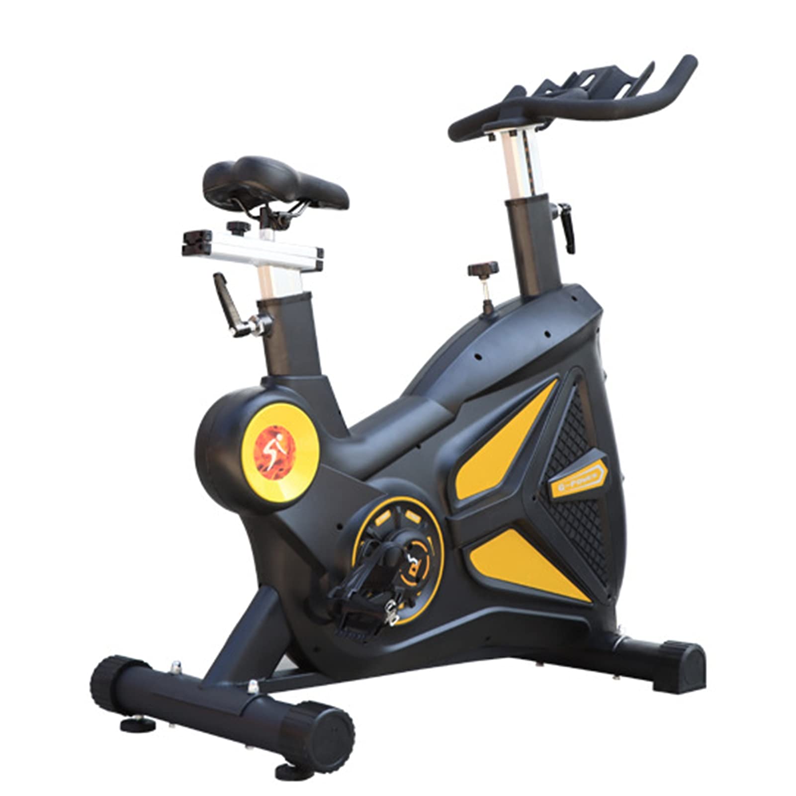 Premium Indoor Spinning Bike for Home Gym - Silent Belt Drive System with Phone & Water Bottle Holder - Black Stationary Exercise Bike for Cardio & Weight Loss Workouts