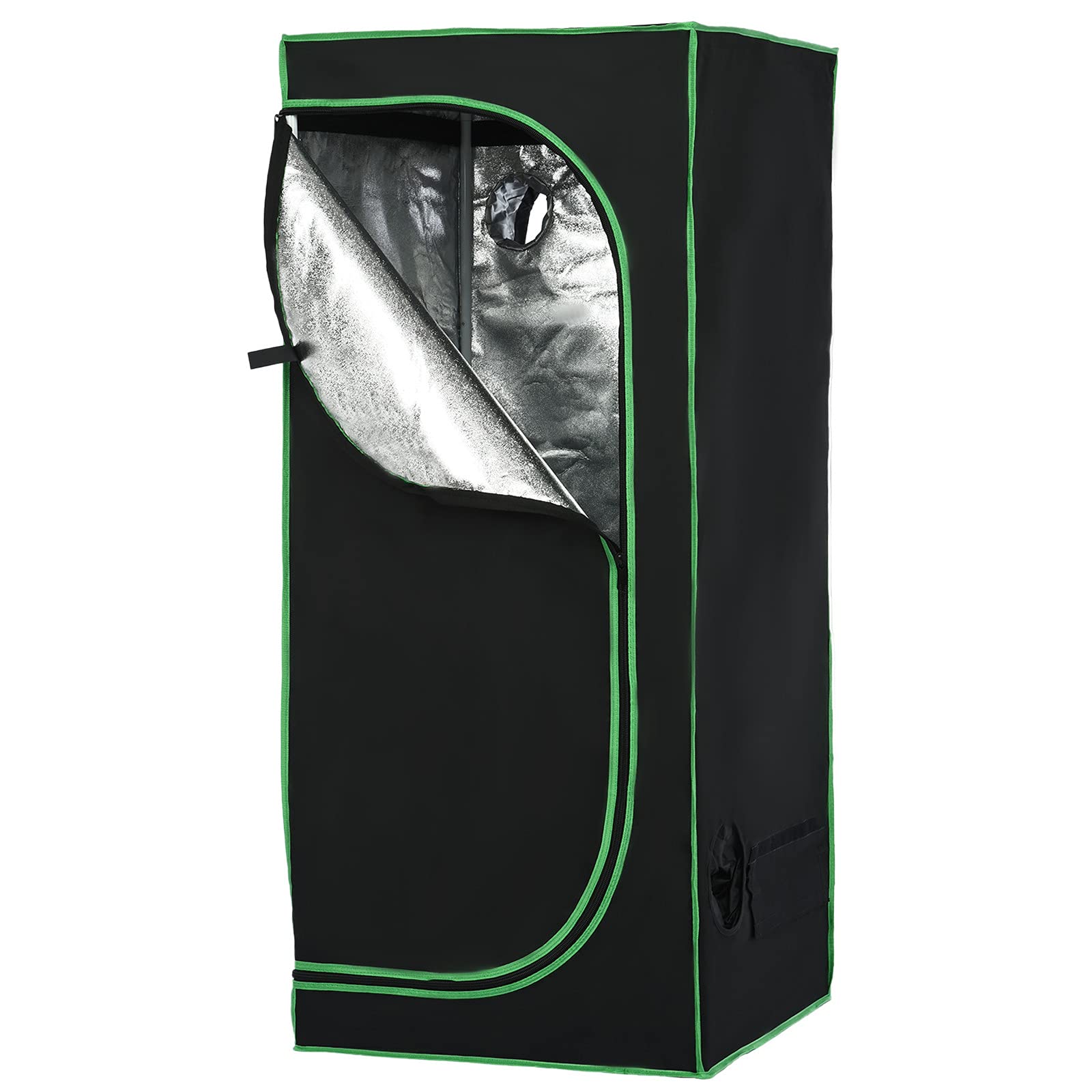 Kenxen Mylar Hydroponic Grow Tent with Observation Window - 600D Oxford Waterproof Cover, Floor Tray & Tool Bag - Indoor Plant Growing, Gardening & Seed Germination - Perfect for Hydroponics, Indoor Herb Gardens & Home Plant Nurseries