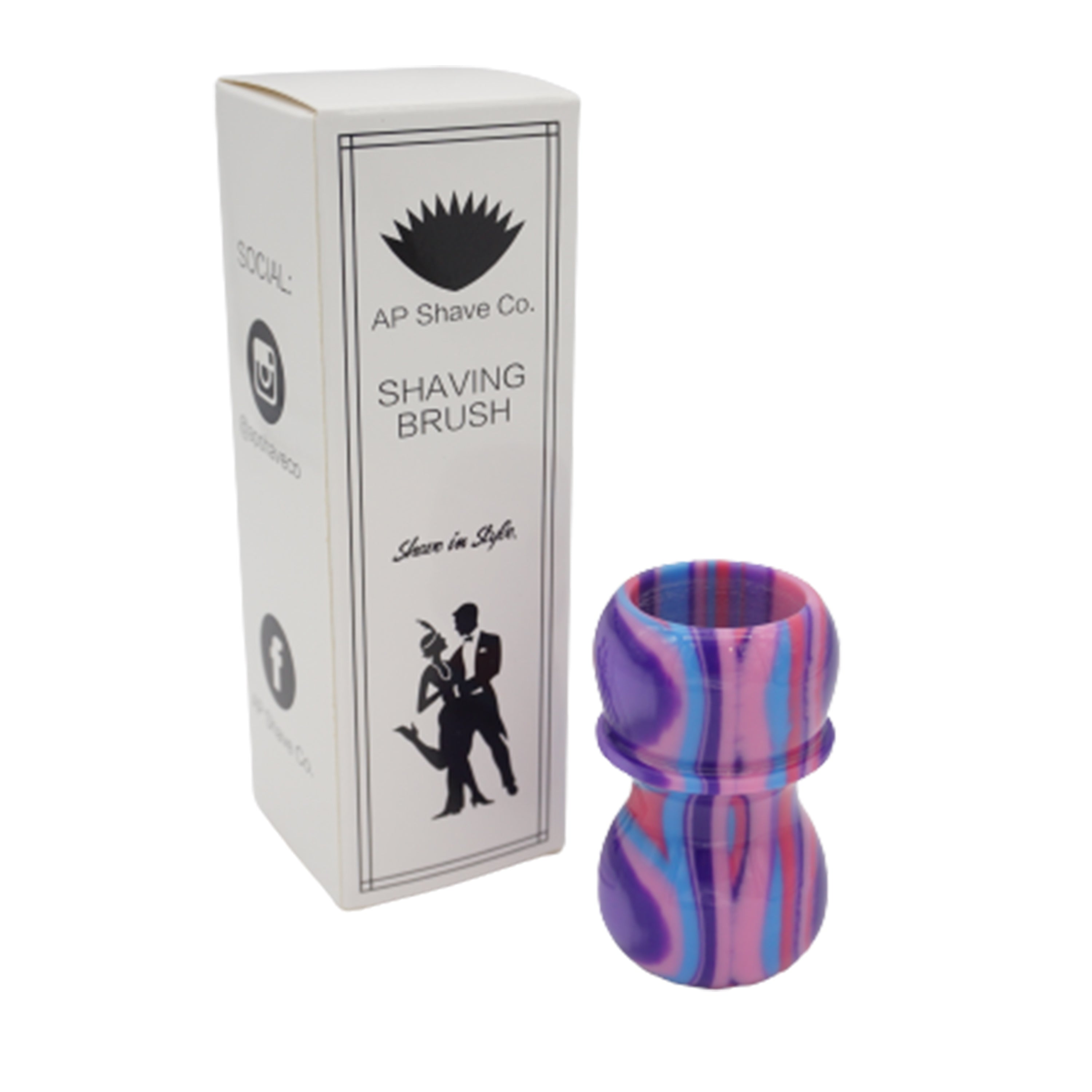 Premium Handcrafted Purple Haze Shaving Brush Handle - Fits 24mm & 26mm Knots - Perfect for Wet Shaving & Grooming Kits - Luxury Men's Shaving Accessories