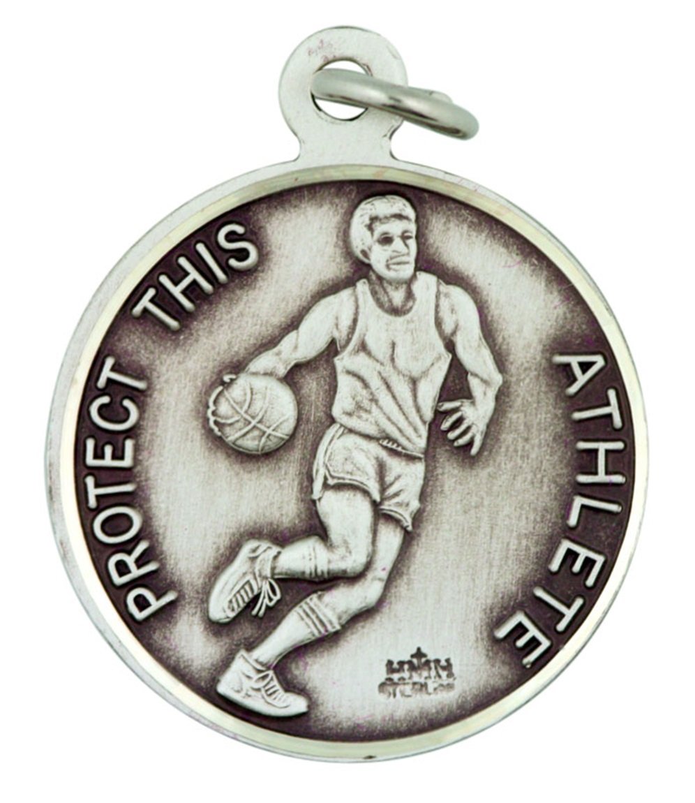 Stunning Sterling Silver Saint Sebastian Medal Pendant - 15/16 Inch Religious Jewelry for Athletes & Sports Enthusiasts - Perfect for Protection, Prayer & Sports Motivation Gifts
