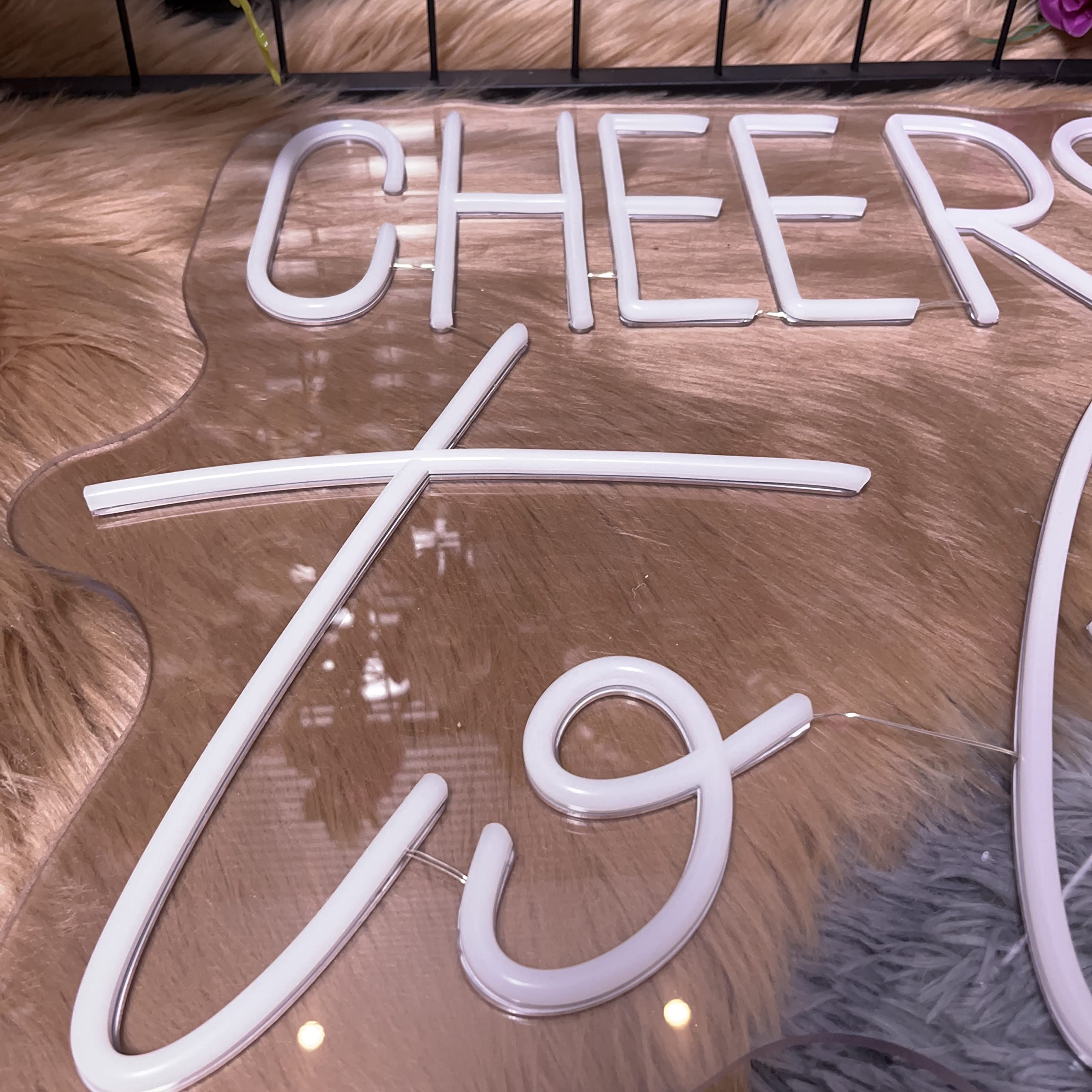 Cheers To Love Neon Sign - Custom Wedding Wall Decor & Bedroom Lighting - Perfect for Home, Room, and Party Decorations - Unique Wedding Gifts for Women, Brides, Couples