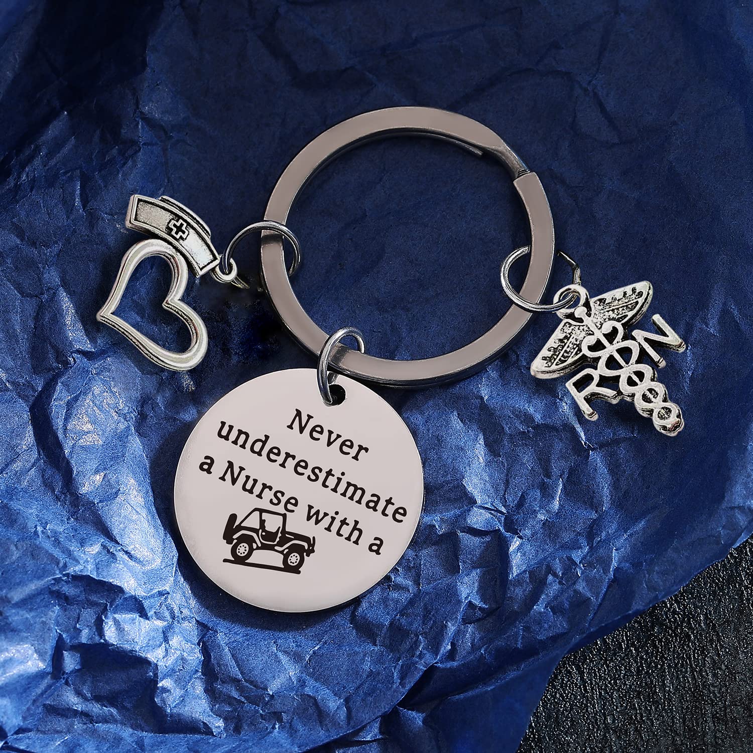 Nurse Keychain - Cute Nurse Appreciation Gift for Birthday, Graduation, Christmas, Thank You - Perfect for Nurses, Medical Students, Healthcare Workers (Ideal for Key Rings, Backpacks, Scrubs & Nurse Gifts)