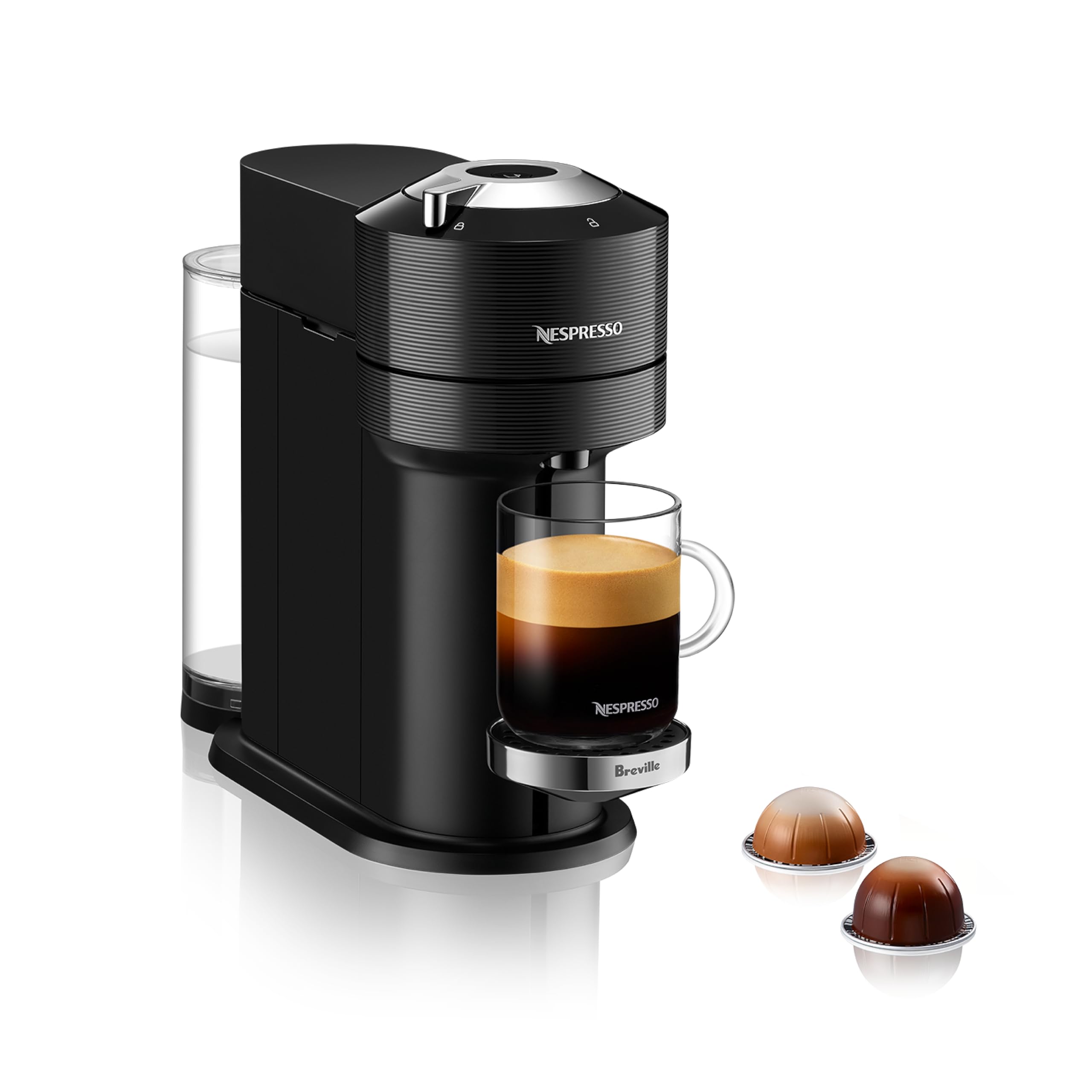 Nespresso by Breville Vertuo Next Classic Black Coffee and Espresso Machine - Premium Single-Serve Pod Brewer for Home & Office Use