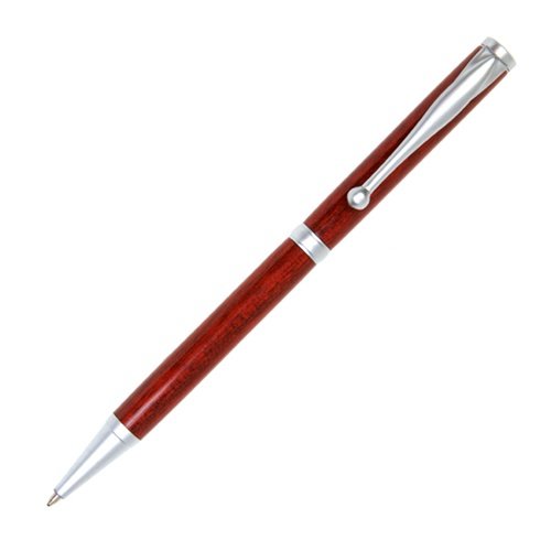 Lanier Slimline Twist Pen - Brushed Satin Bloodwood - Elegant Writing Instrument for Office, Gifts & Everyday Use