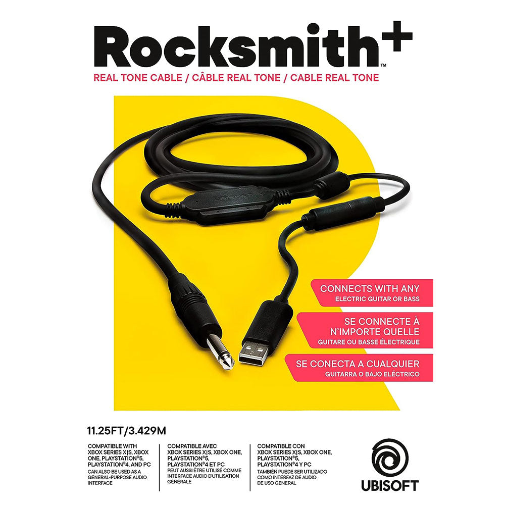 Rocksmith Real Tone Guitar/Bass Cable for PS4, Xbox One & PC - High-Quality Audio Interface Cable for Guitarists & Bassists - Perfect for Gaming, Recording & Live Performances