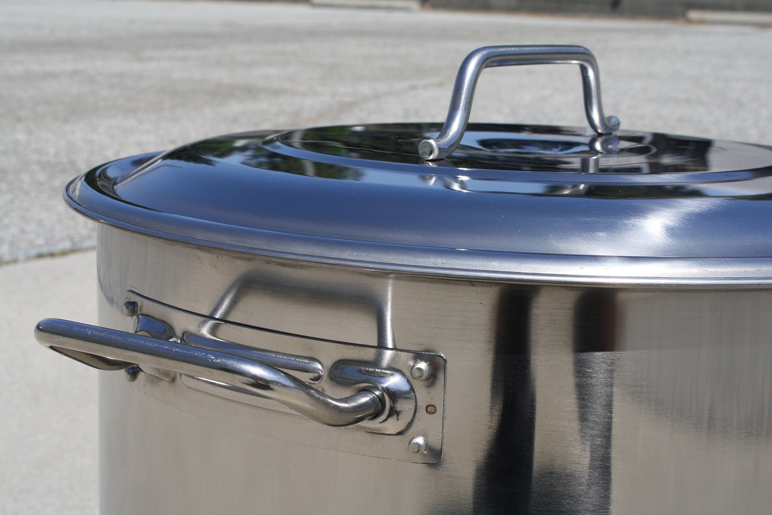 Premium CONCORD 40 QT Stainless Steel Brew Kettle with 2 Precut Holes - 10 Gallon Home Brewing Equipment for Beer Making, Wort Boiling & Homebrew Kit Accessories - Perfect for Craft Brewers & DIY Beer Enthusiasts
