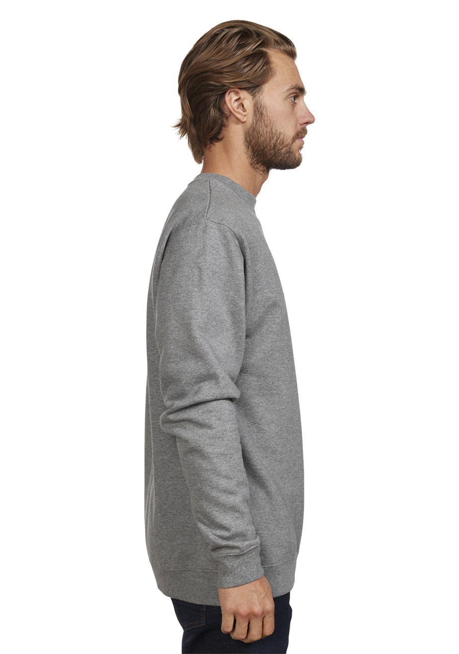 Rosas Crew Sweatshirt for Women - Soft Cotton Pullover Hoodie in Dark Heather Gray & Gray | Casual Wear, Lounge, Street Style Fashion