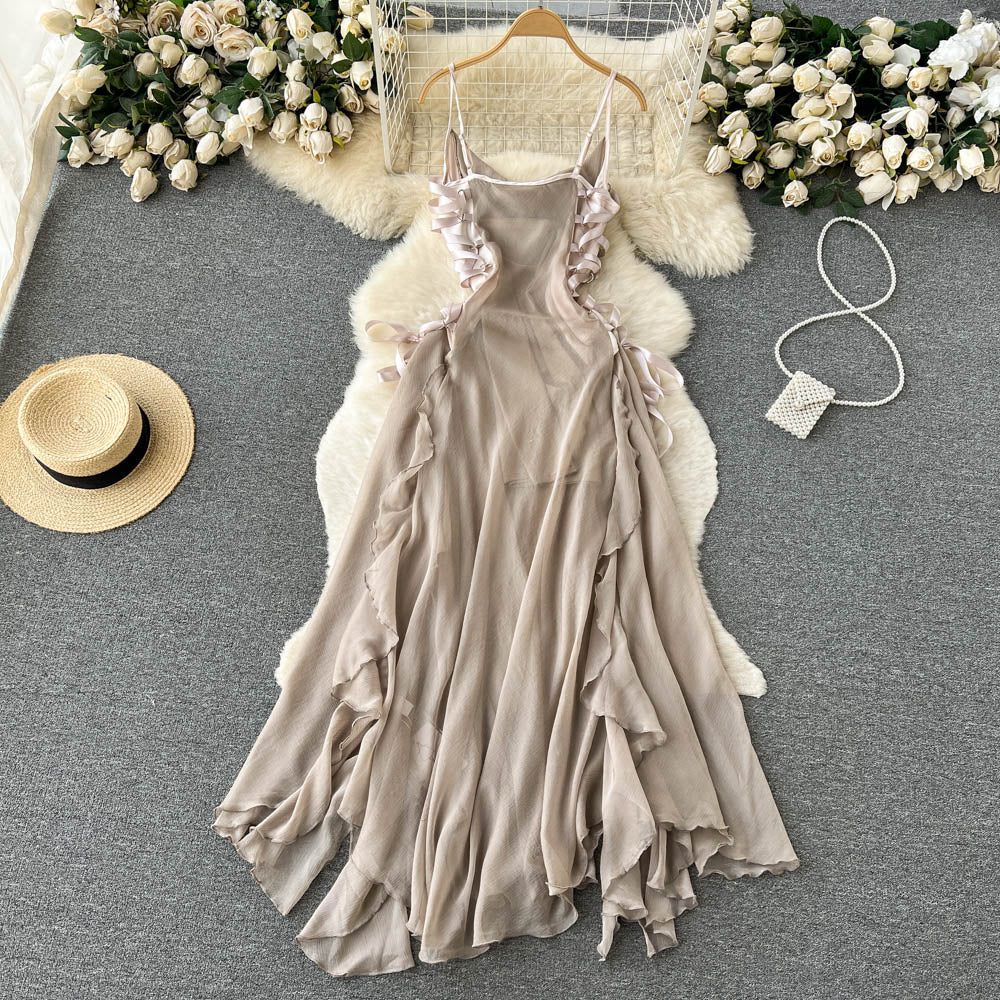 French Style Fairy Dress for Women - Elegant Irregular Hem Evening Gown 238 | Perfect for Weddings, Parties & Special Occasions