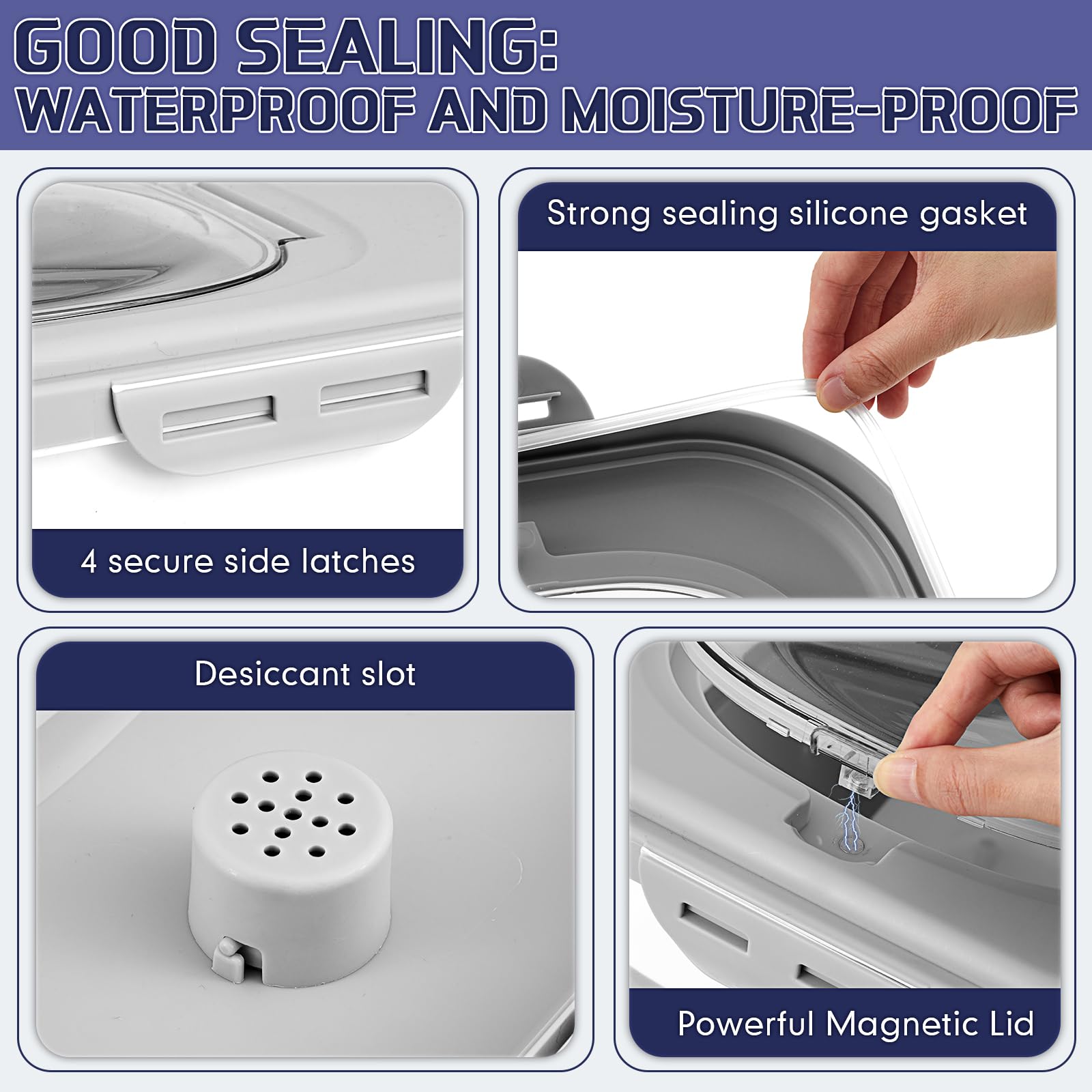 Collapsible Cat Litter Storage Bin with Airtight Lid - Portable Wheeled Pet Food Container for Cats - Leakproof Kitchen Storage for Cereal, Rice & Dry Goods - Perfect for Home, Travel & Pet Care Organization