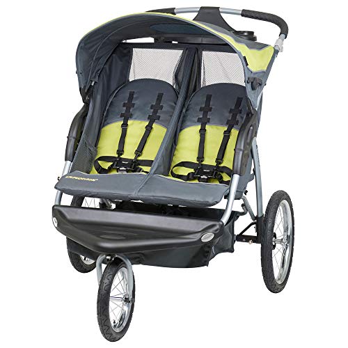 Baby Trend Expedition Double Jogger Stroller - Lightweight Carbon Frame for Twins, All-Terrain Wheels | Perfect for Running, Hiking & Everyday Use with Toddlers