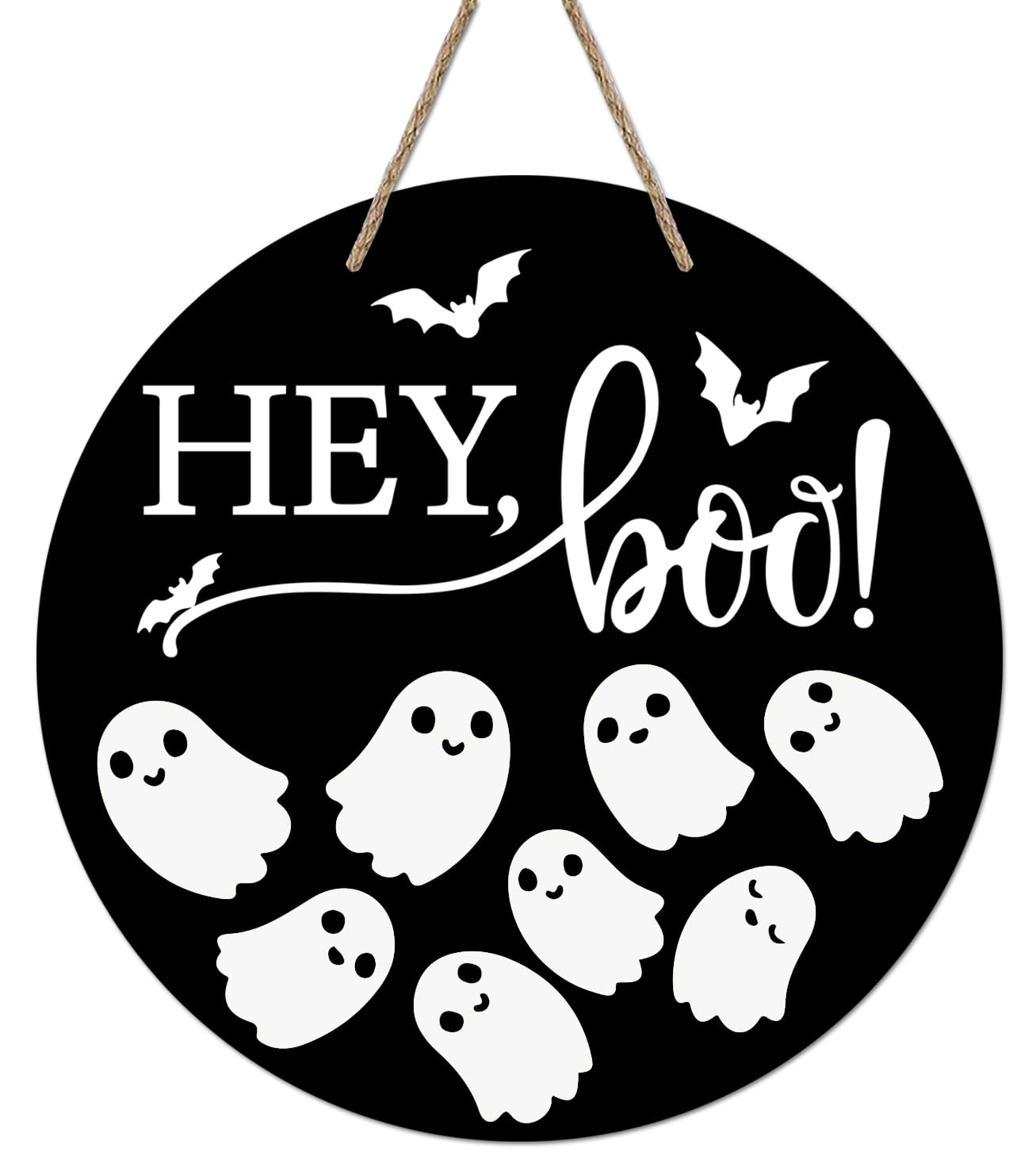 Spooky Halloween Welcome Sign - Wooden Hanging Door Decor for Front Porch, Wall & Home Party | Outdoor Holiday Wreath & Seasonal Decoration for Trick-or-Treaters & Halloween Festivities