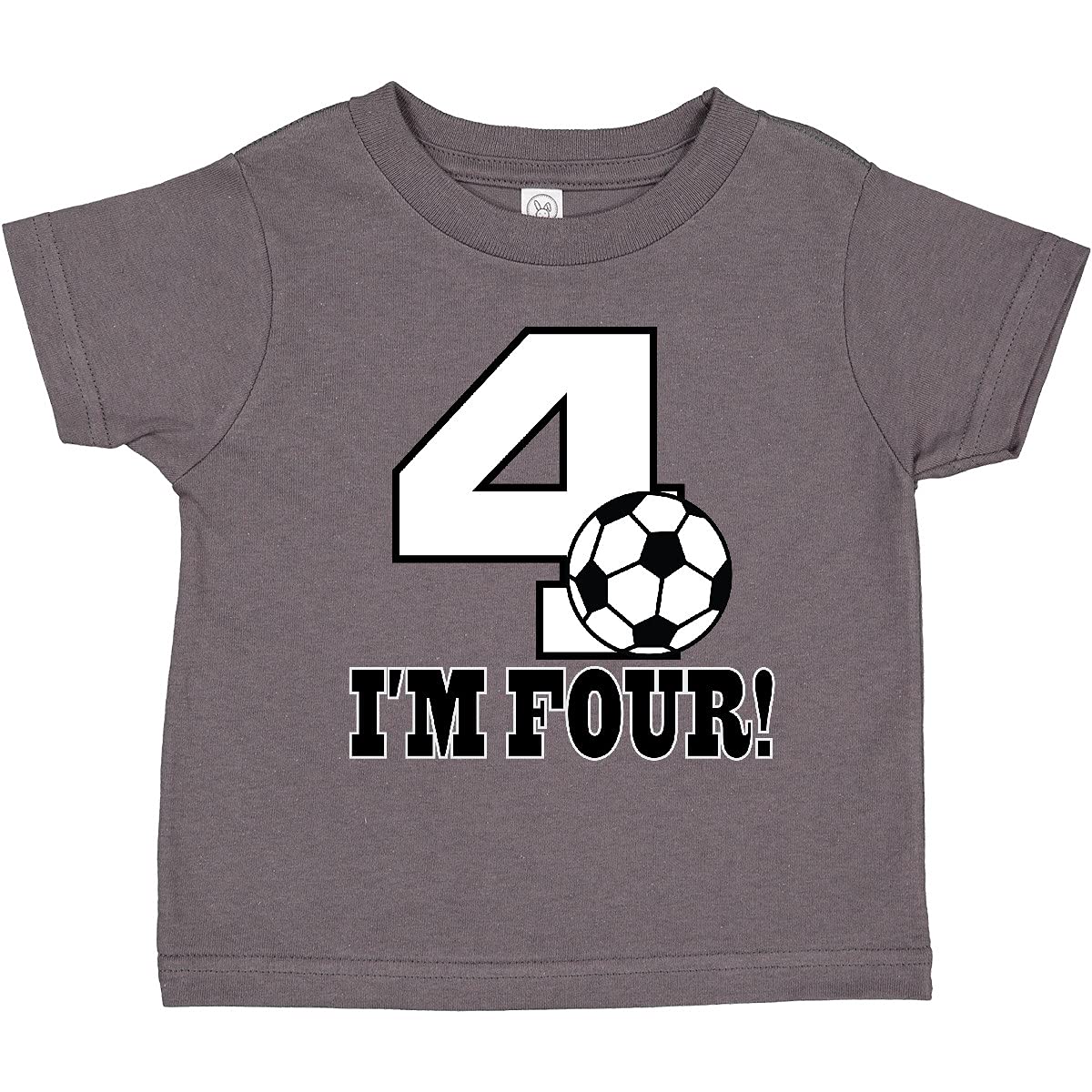 Inktastic 4th Birthday Soccer T-Shirt for 4 Year Old Boys & Girls - Perfect Toddler Birthday Gift for Soccer Lovers & Team Sports Fans