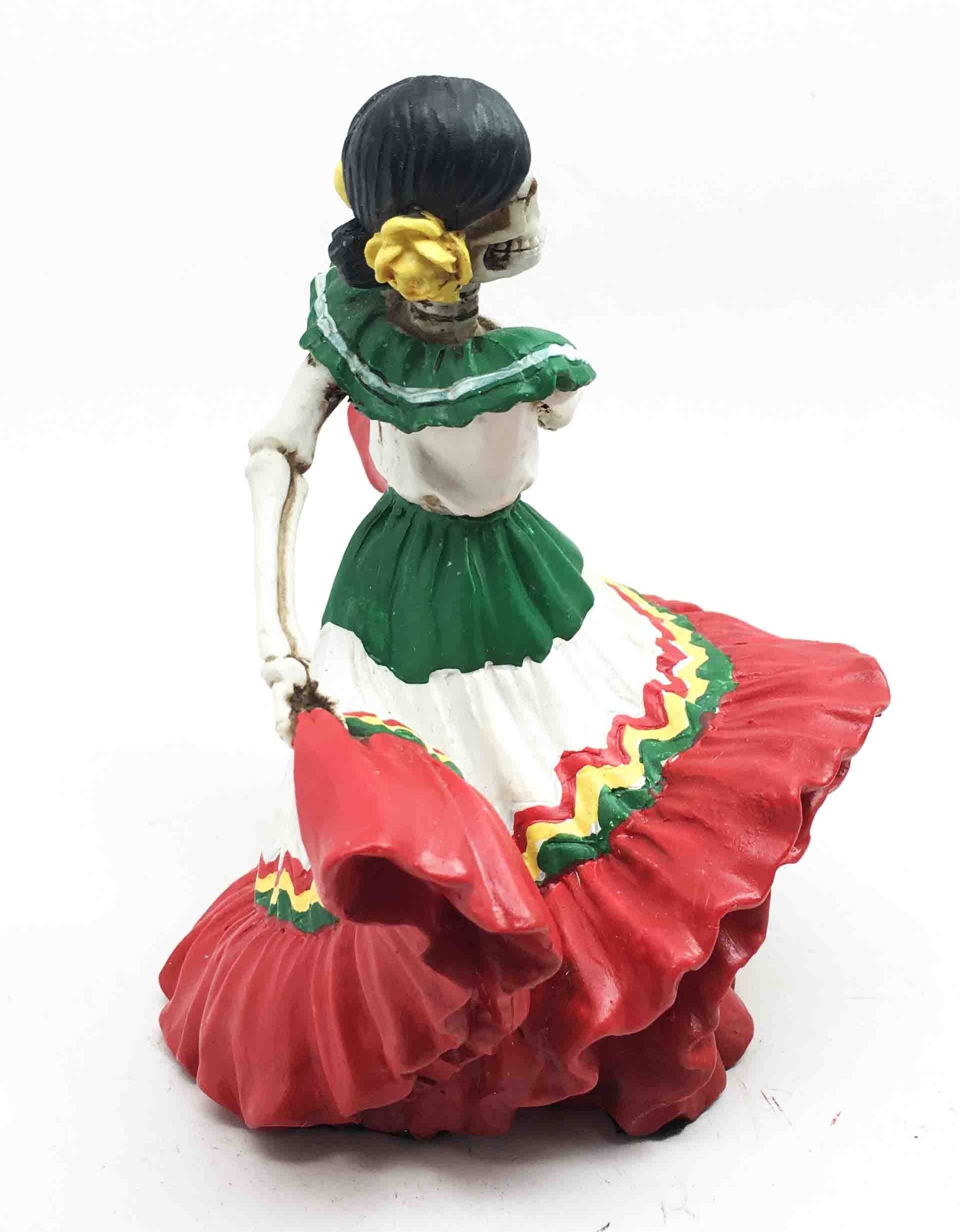 Day of The Dead Sugar Skull Dancer Figurine - Mexican Decor & Gift for Home