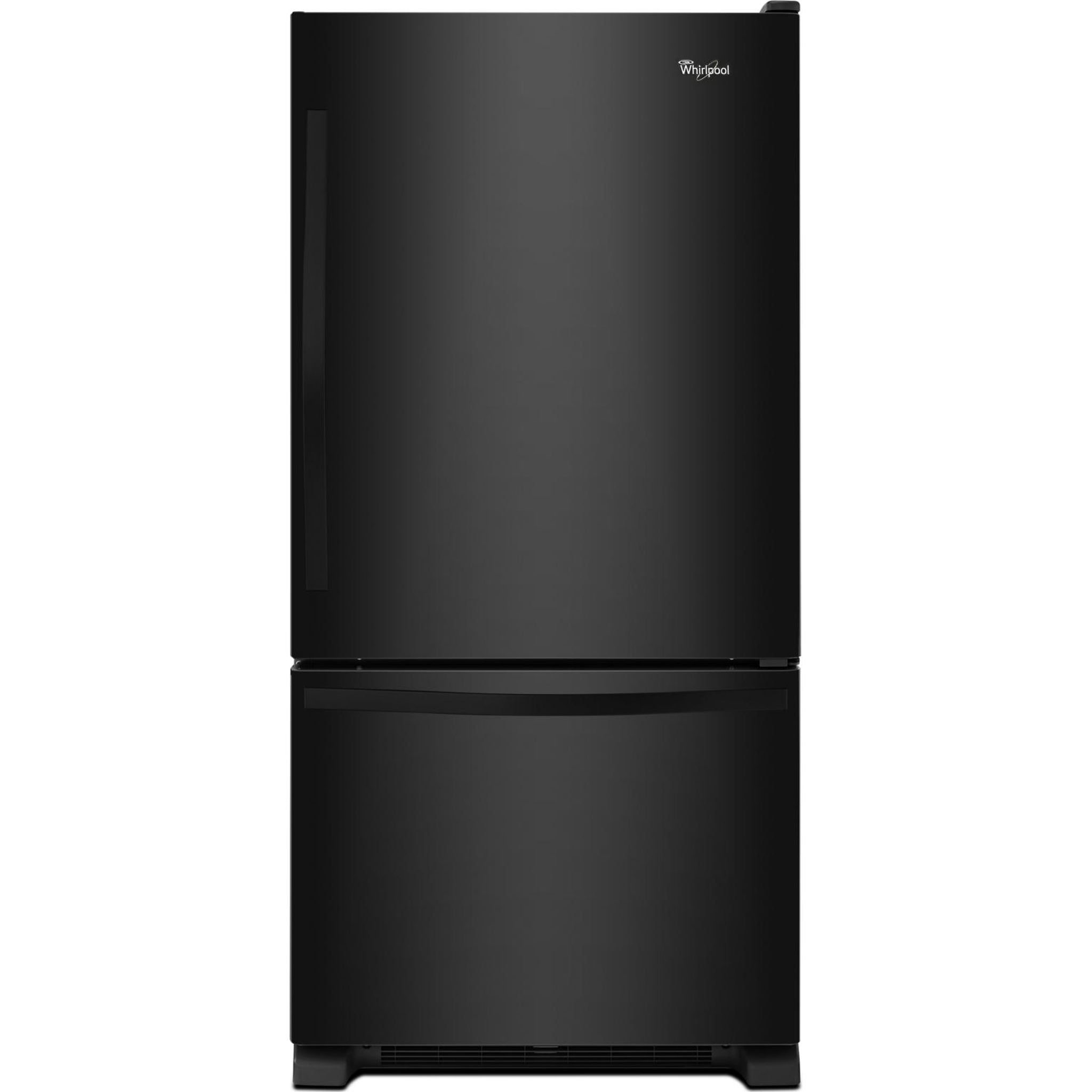 Whirlpool WRB322DMBB Bottom Mount Refrigerator - 36 Inch Black Stainless Steel French Door Fridge with Ice Maker & Water Dispenser - Perfect for Kitchens, Offices & Restaurants