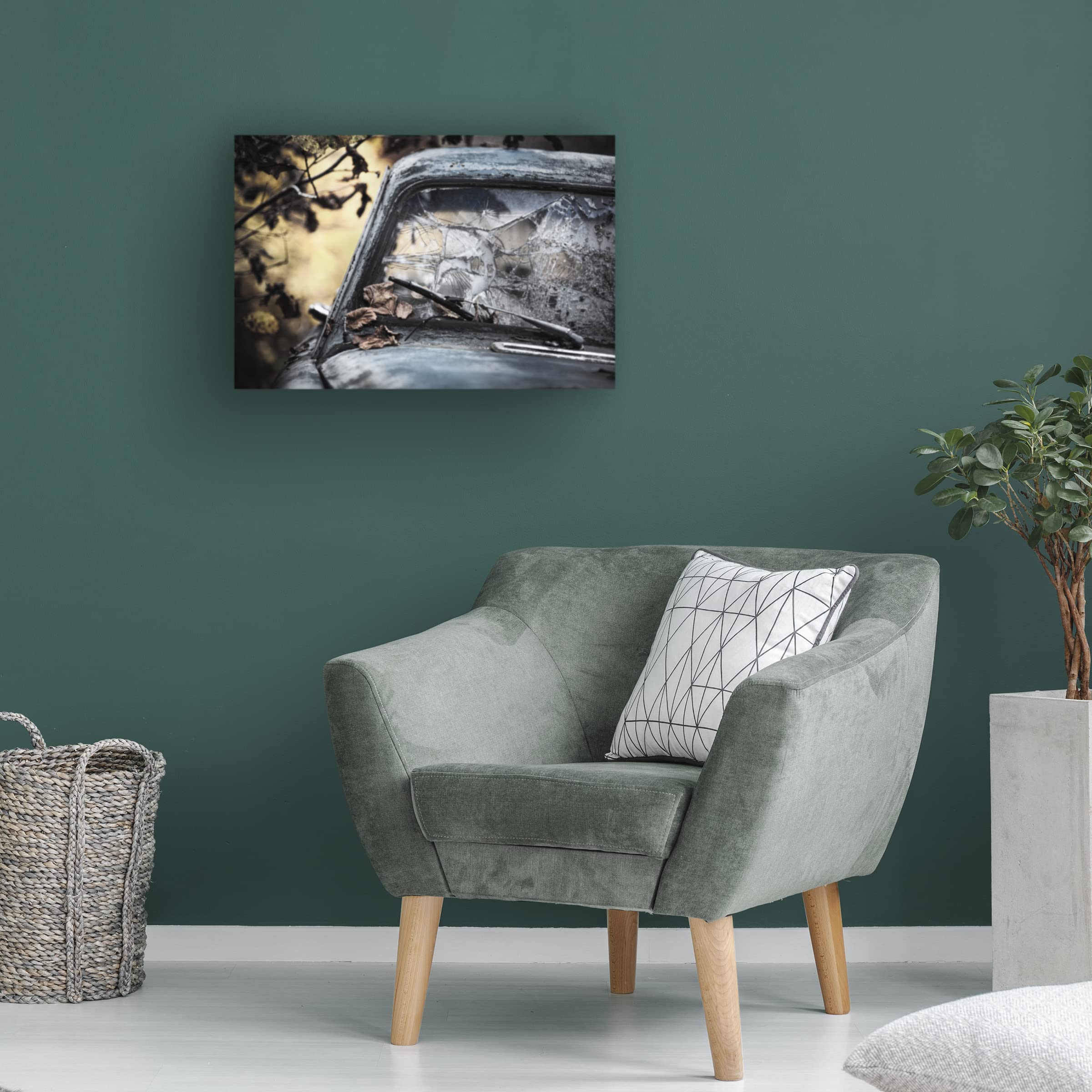 Broken Canvas Art by Benny Pettersson - Modern Abstract Wall Decor for Living Room, Bedroom & Office - High Quality Trademark Fine Art Print