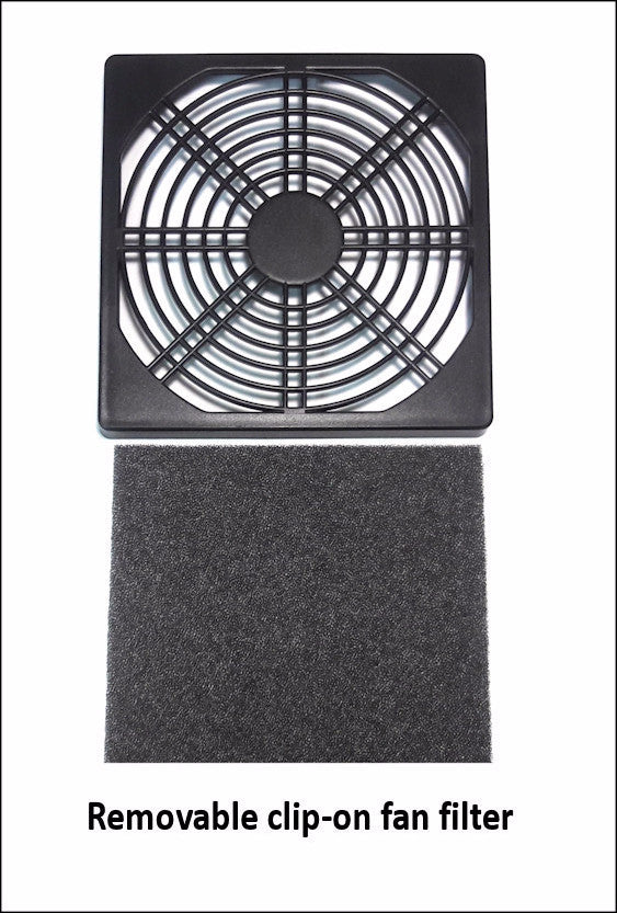 Coolerguys Pro Metal Thermal Controlled Filtered AV Cabinet Cooling Kit - Intake & Exhaust System for Server Racks, Home Theater & Electronics Cabinets
