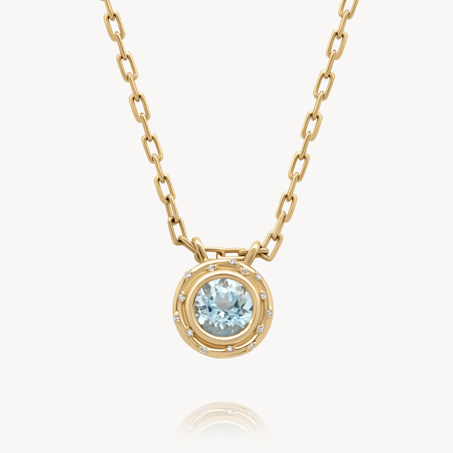 Aquamarine Spotlight Necklace - Elegant Blue Gemstone Jewelry for Women | Perfect for Weddings, Parties & Special Occasions