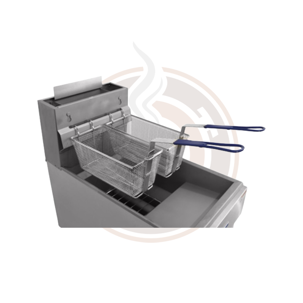 Omcan Commercial 35-40 lb. Propane Gas Floor Fryer - 90,000 BTU High Capacity Deep Fryer (Model 43422) for Restaurants, Food Trucks & Catering Businesses