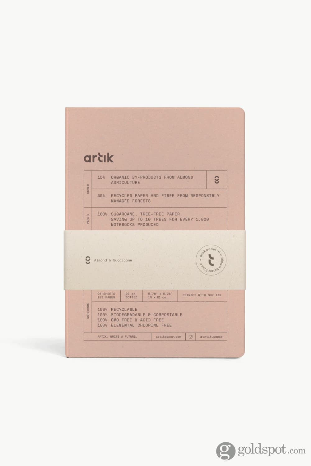 Artik A5 Notebook in Almond - Premium Lined Journal for Writing, Note Taking & Sketching - Perfect for School, Office & Travel