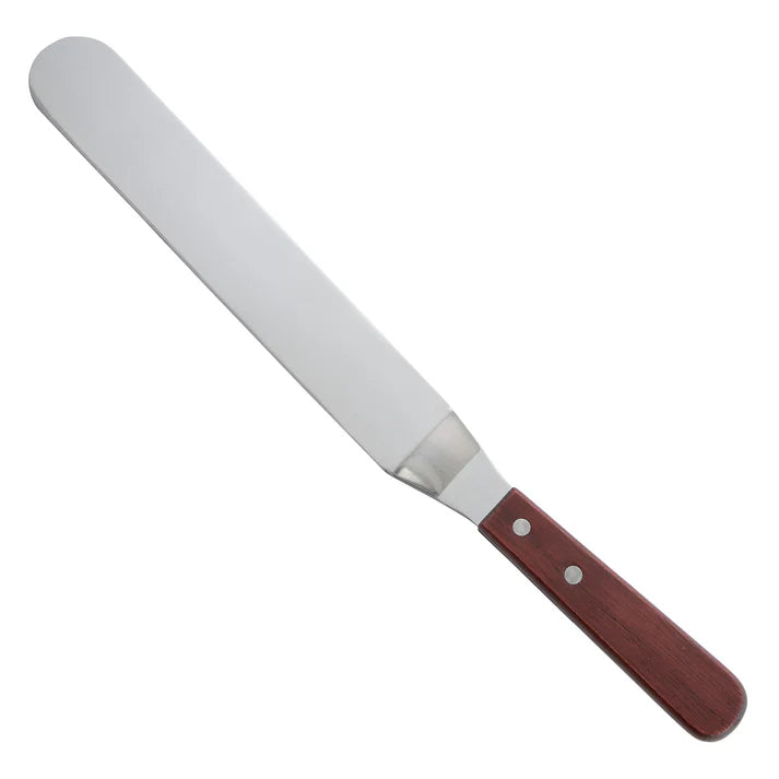 Winco 9.5 Inch Stainless Steel Offset Cake Spatula - Professional Baking Tool for Cake Decorating, Frosting, Icing & Dessert Making
