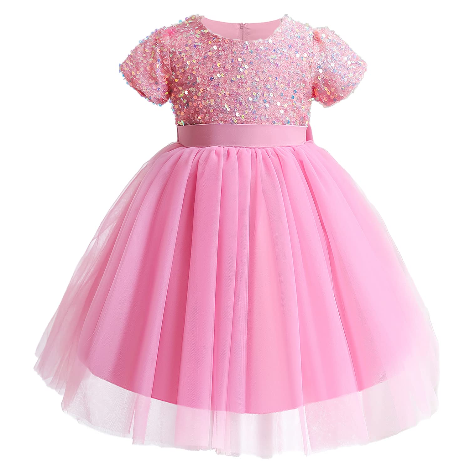 Flower Girl Dress for Weddings & Special Occasions | Girls Tutu Birthday Party Dress | Princess Pageant Gown | Formal Party Wear for Flower Girls, Birthday Celebrations & Pageants