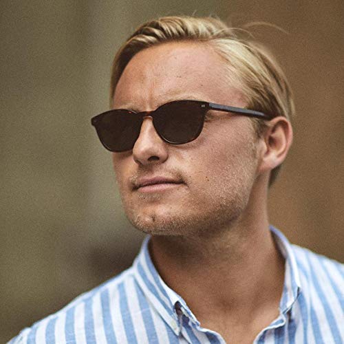 Christopher Cloos Mala Espresso Round Polarized Sunglasses for Men & Women - UV Protection Unisex Fashion Shades with Case - Perfect for Driving, Beach & Outdoor Activities