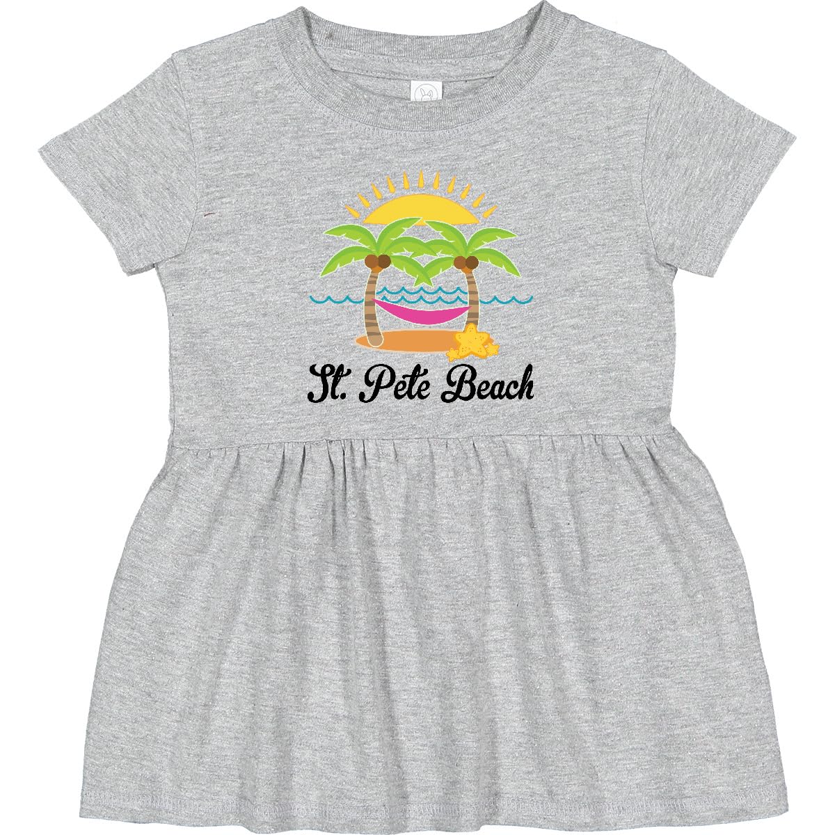 Inktastic St. Pete Beach Florida Vacation Infant Dress - Cute Baby Girl Outfit for Beach Trips, Family Photos & Summer Holidays