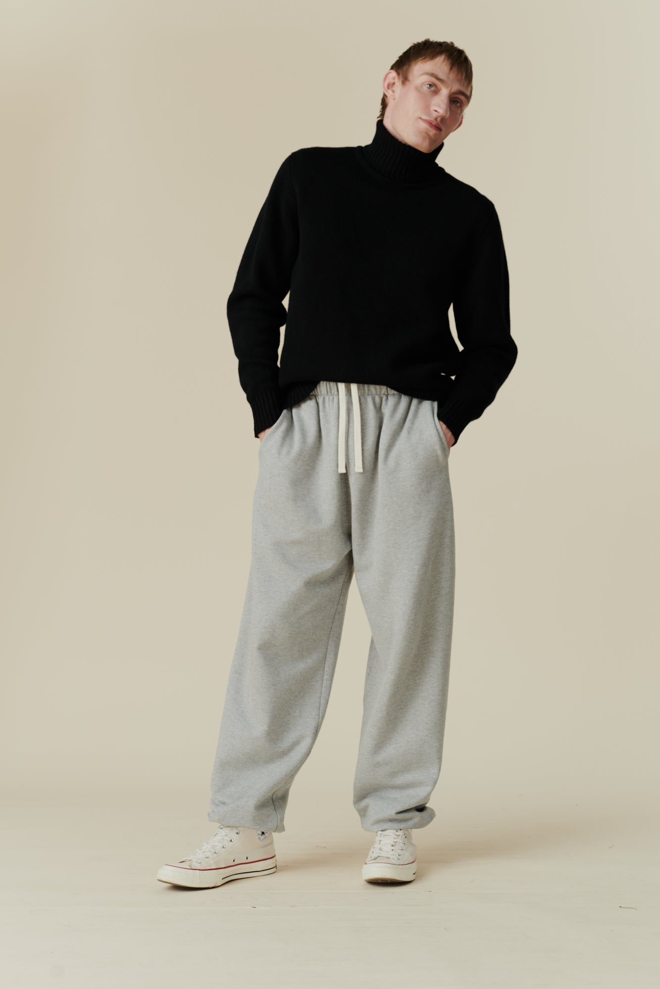 Premium Men's Sweatpants - Soft Grey Marl Joggers for Lounge & Workout | Comfortable Casual Pants for Home, Gym & Outdoor Activities