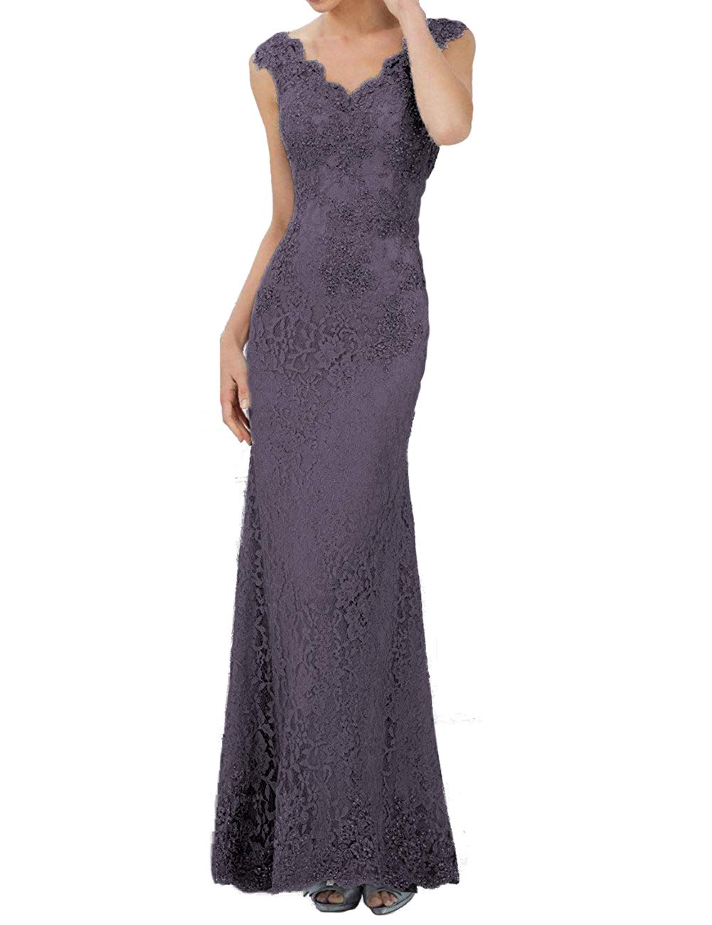 Elegant Mother of The Bride Dresses - Long Lace Formal Evening Gown with Beaded Mermaid Design for Weddings, Parties & Special Occasions