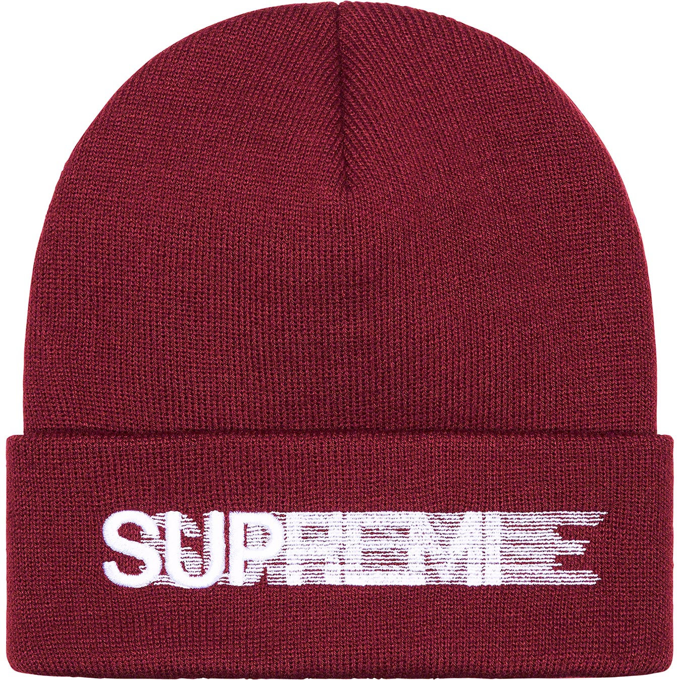 Supreme Motion Logo Beanie - Burgundy Winter Hat for Men & Women - Warm Knit Skull Cap for Cold Weather, Streetwear Fashion & Outdoor Activities